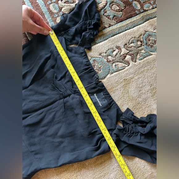 Reformation Butterfly Smooth Georgette Lined Black Dress 4 Wedding MINT $298 - Picture 9 of 14